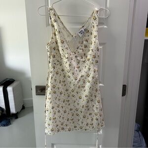 Princess Polly Cream Floral Dress